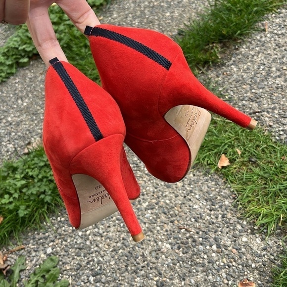 BODEN Low Cut Suede Bootie with High Heel Size 39 - Picture 14 of 16